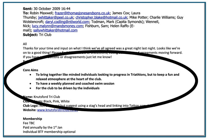 Email extract 
